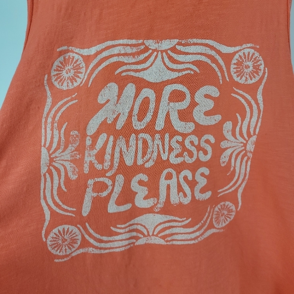 Anthropologie Womens Sun Keep Kindness Twist-Back Graphic Tank 100% Cotton Sz XS - Picture 7 of 13